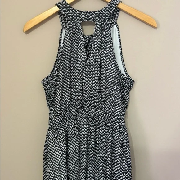 Francesca's Women's Geometric Halter Romper Black Size S Sleeveless - Picture 5 of 6